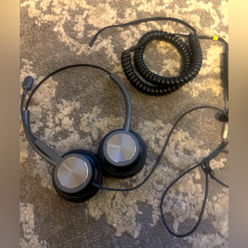 EmaiKer Wired Headset with Coil Cord